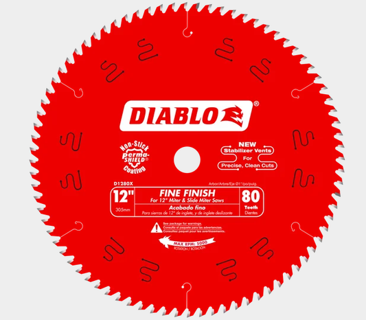 12" x 80-Teeth Fine Finish Saw Blade for Wood