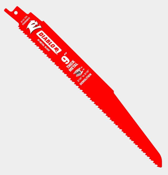 9" 8/10TPI Bi-Metal Reciprocating Saw Blades for Thick Metal (25-pk)