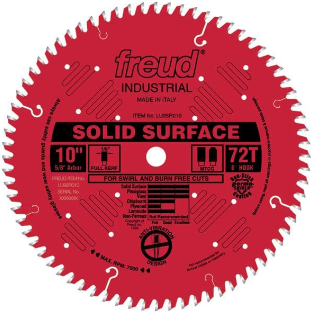 10" Solid Surface Blade