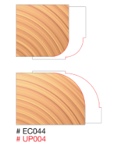 3-9/16" x 1" x 1-1/4" Combination 1/4" & 1/2" Round Over Cutters