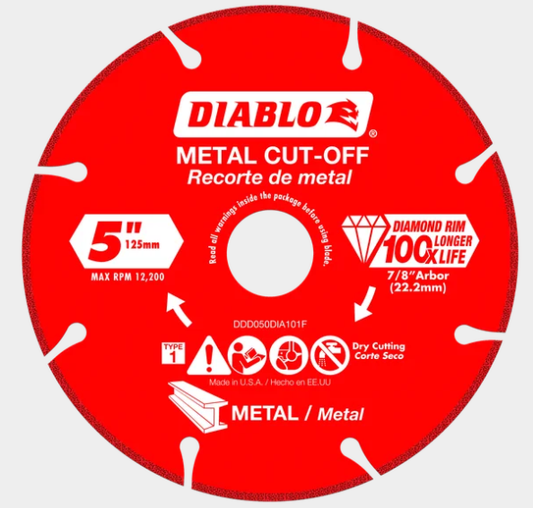5" Diamond Metal Cut-Off Disc