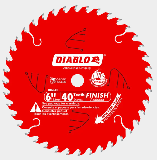 6" x 40-Teeth Finish Saw Blade for Port-Cable Saw Boss