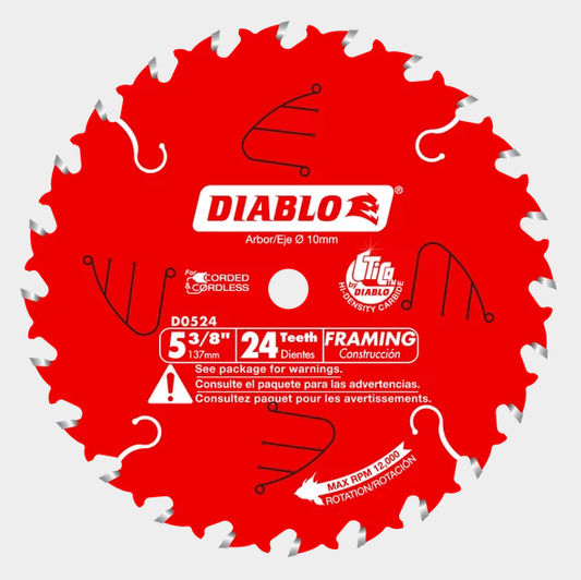 5-3/8" x 24-Teeth Framing Saw Blade for Wood