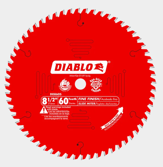 8-1/2" x 60-Teeth Fine Finish Saw Blade for Wood