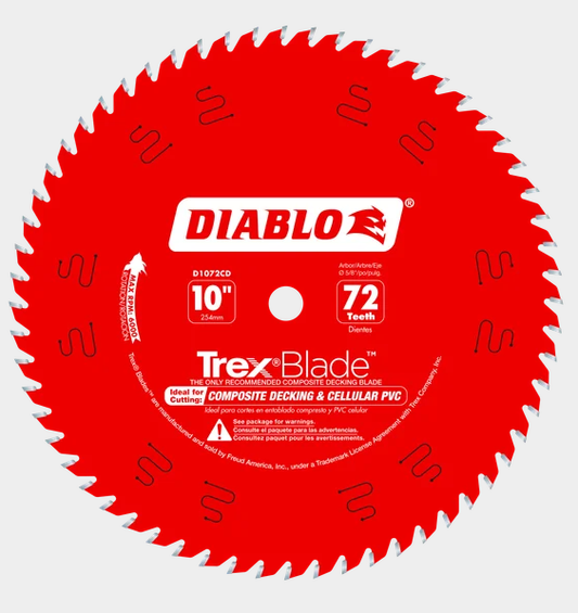 10" x 72-Teeth TrexBlade™ Saw Blade for Composites and Plastic
