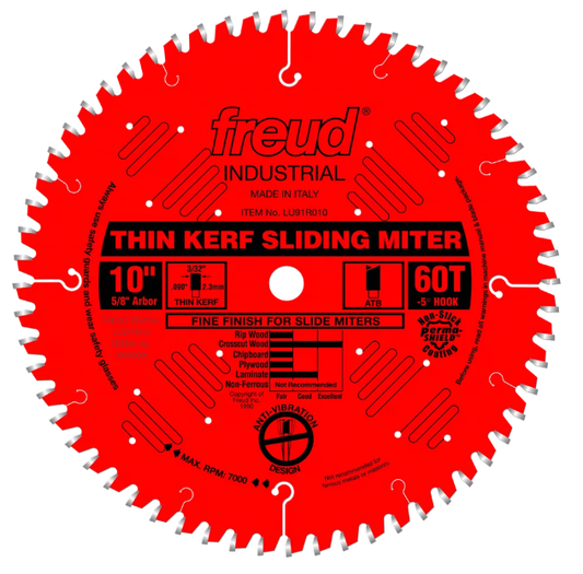 10" Thin Kerf Sliding Compound Miter Saw Blade