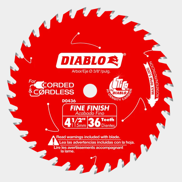 4-1/2" 36-Teeth Fine Finish Saw Blade