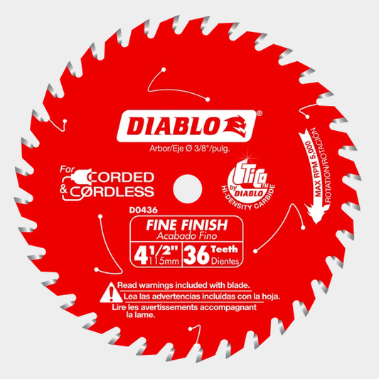 4-1/2" 36-Teeth Fine Finish Saw Blade