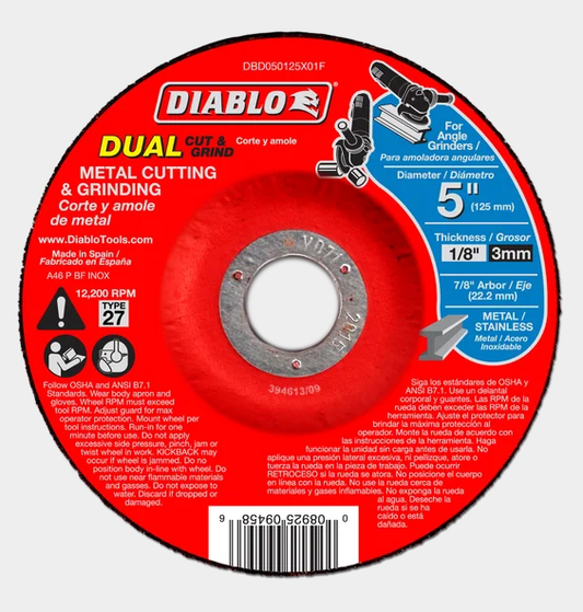 5" Type 27 Metal Cut & Grind Disc