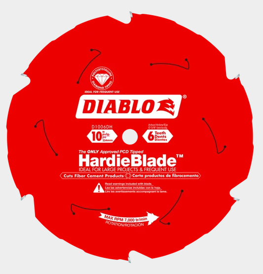 10" x 6-Teeth HardieBlade™ Saw Blade for Fiber Cement