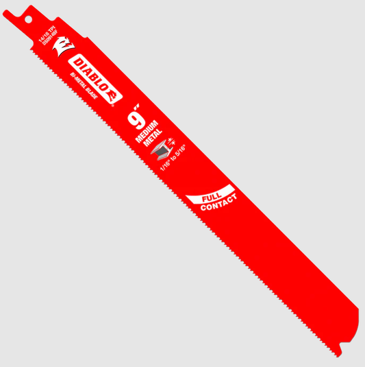 9 in. Bi-Metal Recip Blade for Medium Metal Cutting