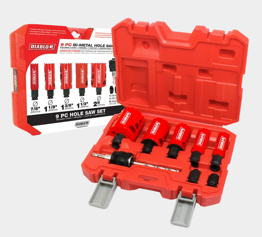 9 pc General Purpose Bi-Metal Hole Saw Set