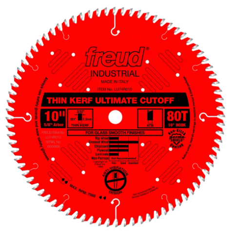 Freud 10" Thin Kerf Ultimate High Production Cut‑Off Saw Blade