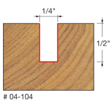 1/4" (Dia.) Double Flute Straight Bit