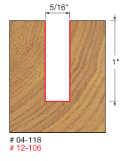 5/16" (Dia.) Double Flute Straight Bit