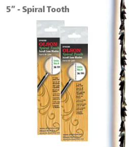 5″ Plain End Spiral Tooth Scroll Saw Blades – 6UN – .051 30TPI 12/pk