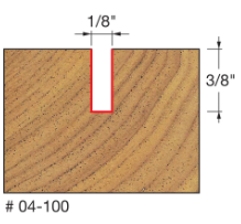 1/8" (Dia.) Double Flute Straight Bit