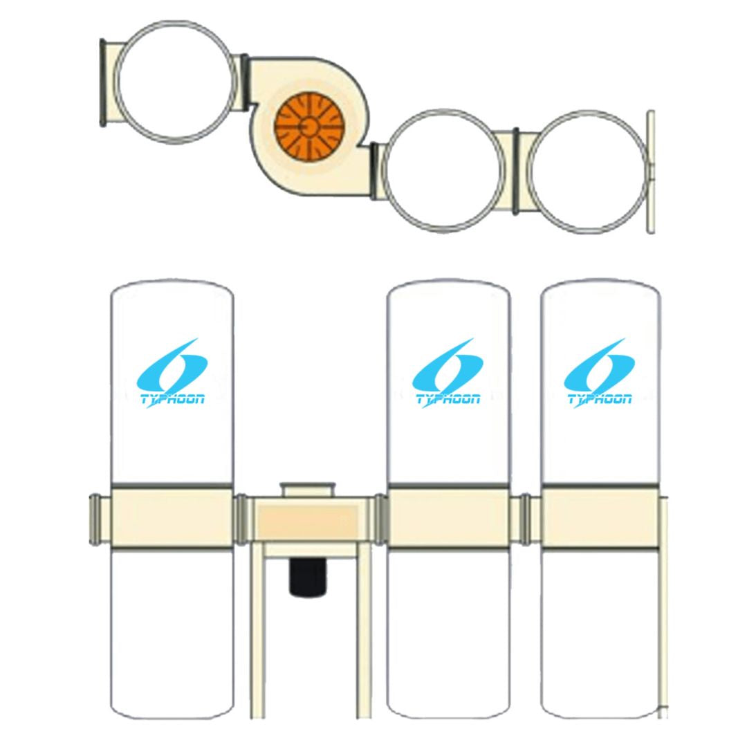 Typhoon 15HP 3PH Modular Dust Collector, NFPA664 CFM Rating