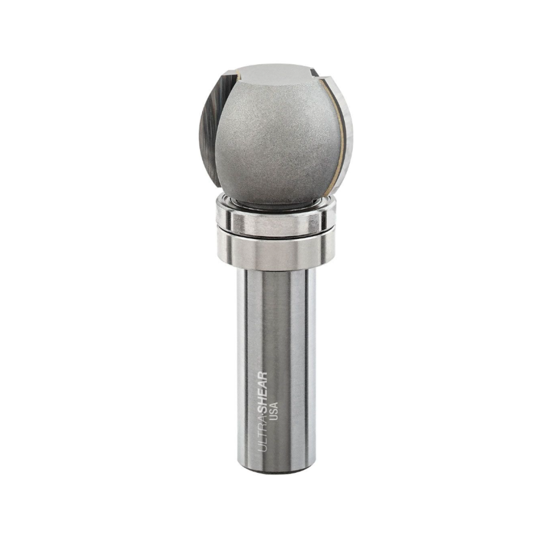 Woodpecker 2-Flute Carbide-Tipped Finger Grip Groove Bit, Round Profile