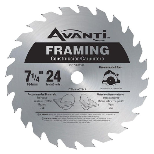Freud A0724A 7-1/4" 24 Teeth Avanti Framing Circular Saw Blade