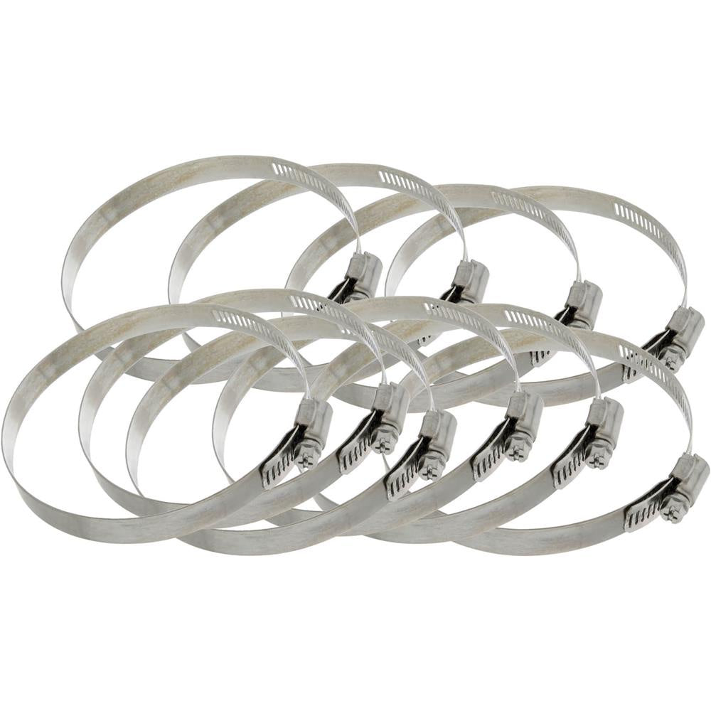 10pk 4" Band Hose Clamp