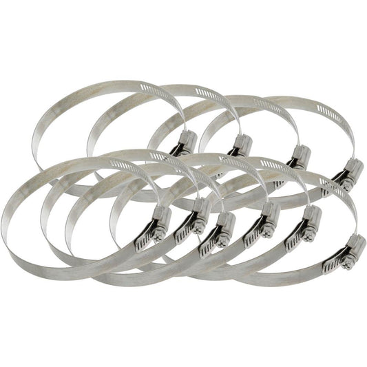 10pk 4" Band Hose Clamp