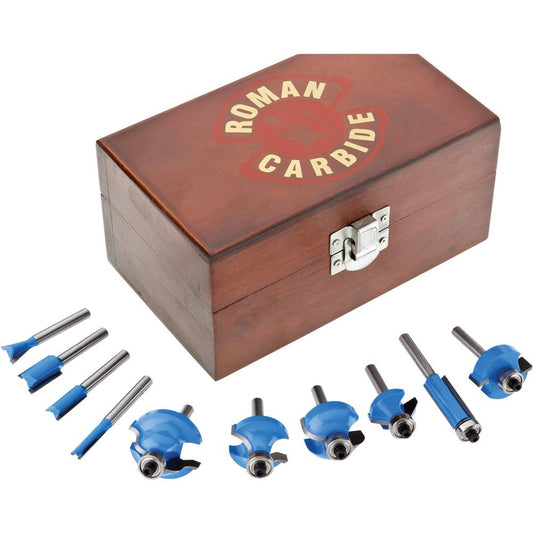 10pc Router Bit Set 1/4" Shank