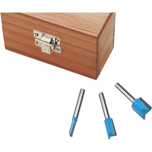 3pc Plywood Strt Bit Set 1/4"