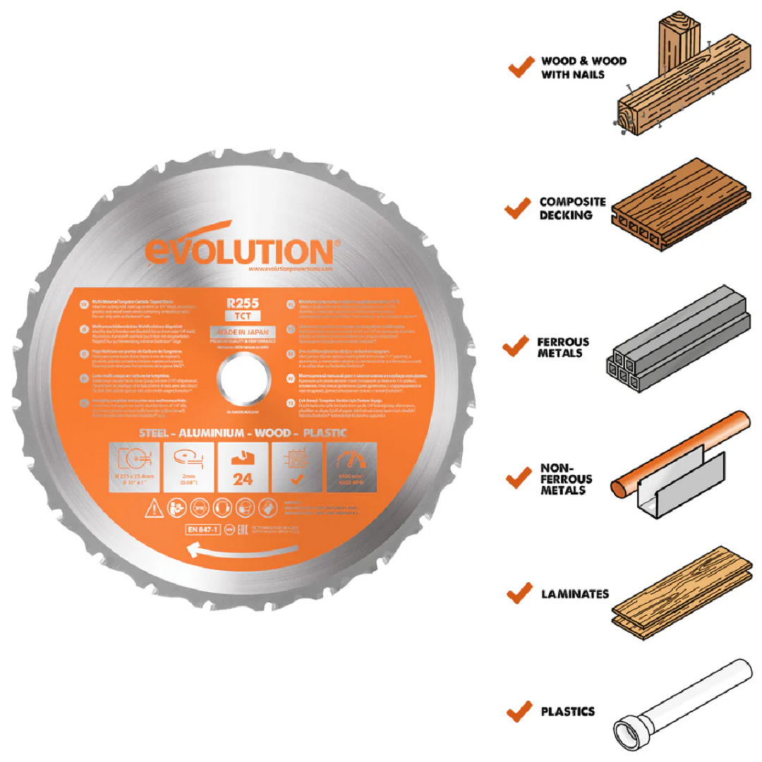 10 in. / 28T / 1 in. Arbor / Multi-Material Blade
