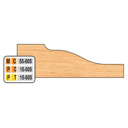 Freeborn PC-15-005 Pro-Line Cutters Raised Panel Set for 5/8"
