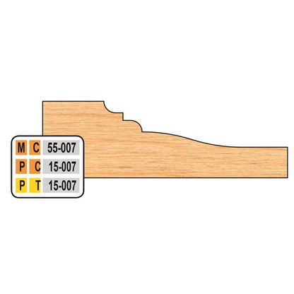 Freeborn PC-15-007 Pro-Line Cutters Raised Panel Set for 5/8"